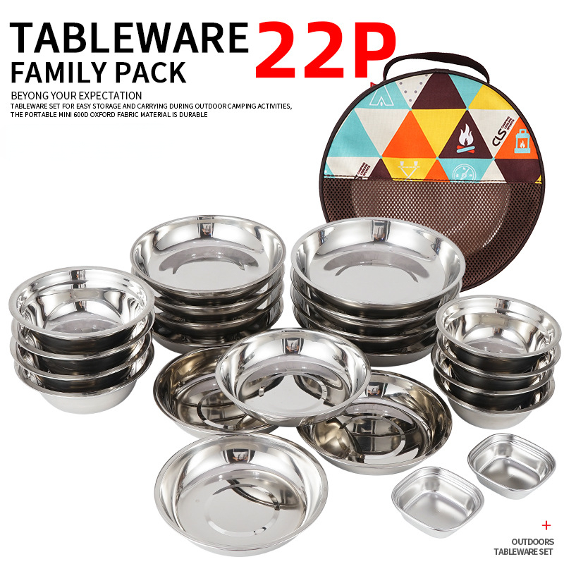 Camping Cooking Dining Set - طقم أطباق طعام محمول جديد للتخييم