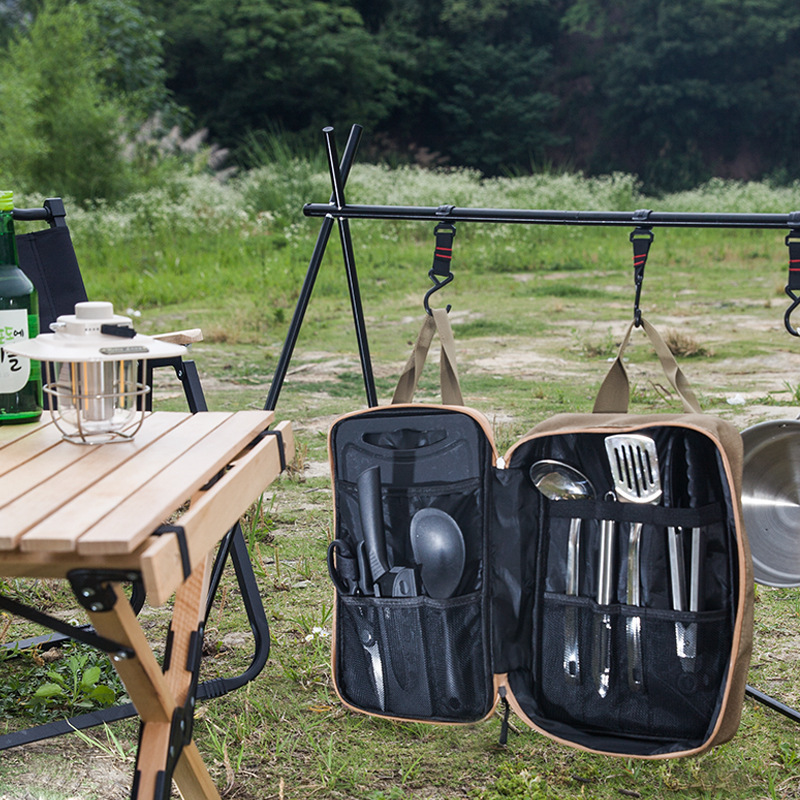 طقم أدوات طهي للتخييم مكون من  - مراجعة Camping Cooking Organizer وسعره