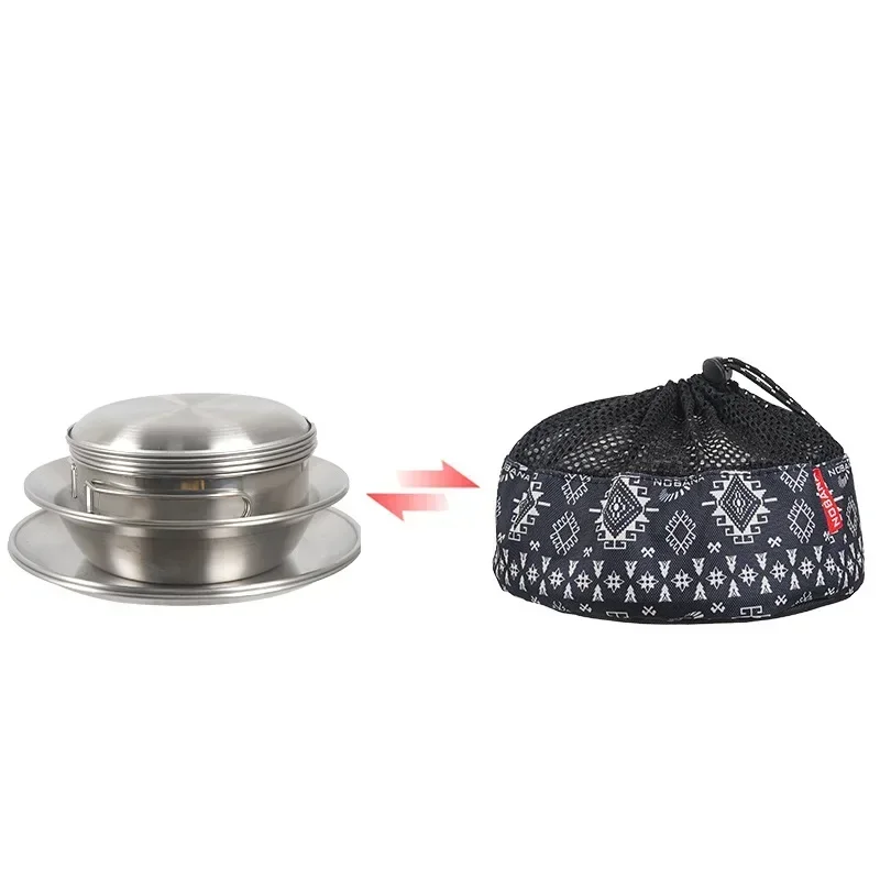 CLS & NOBANA 12 قطعة مجموعة أد - مراجعة Camping Cooking Dining Set وسعره