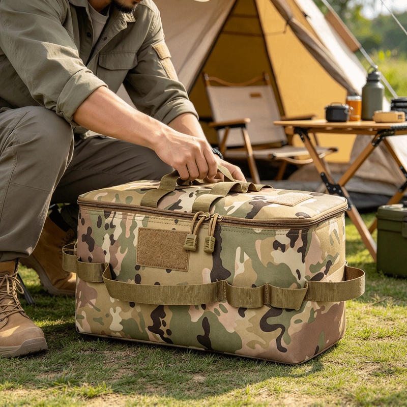حقيبة تخزين كبيرة الحجم لمعدات - مراجعة Camping Cooking Organizer وسعره