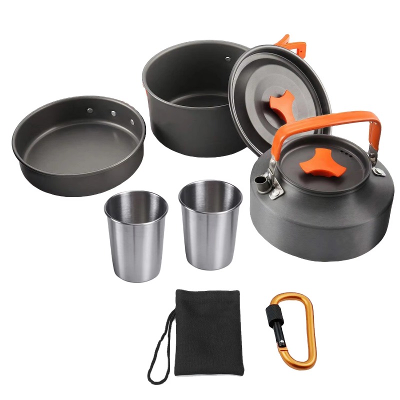 موقد تخييم خفيف الوزن عالي الج - مراجعة Quality Camping Cooking Set وسعره
