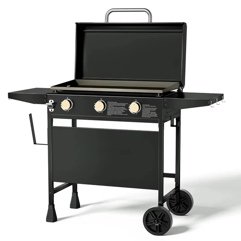 محطة طهي خارجية متنقلة ذات سطح - مراجعة Camping Cooking Flat Top وسعره