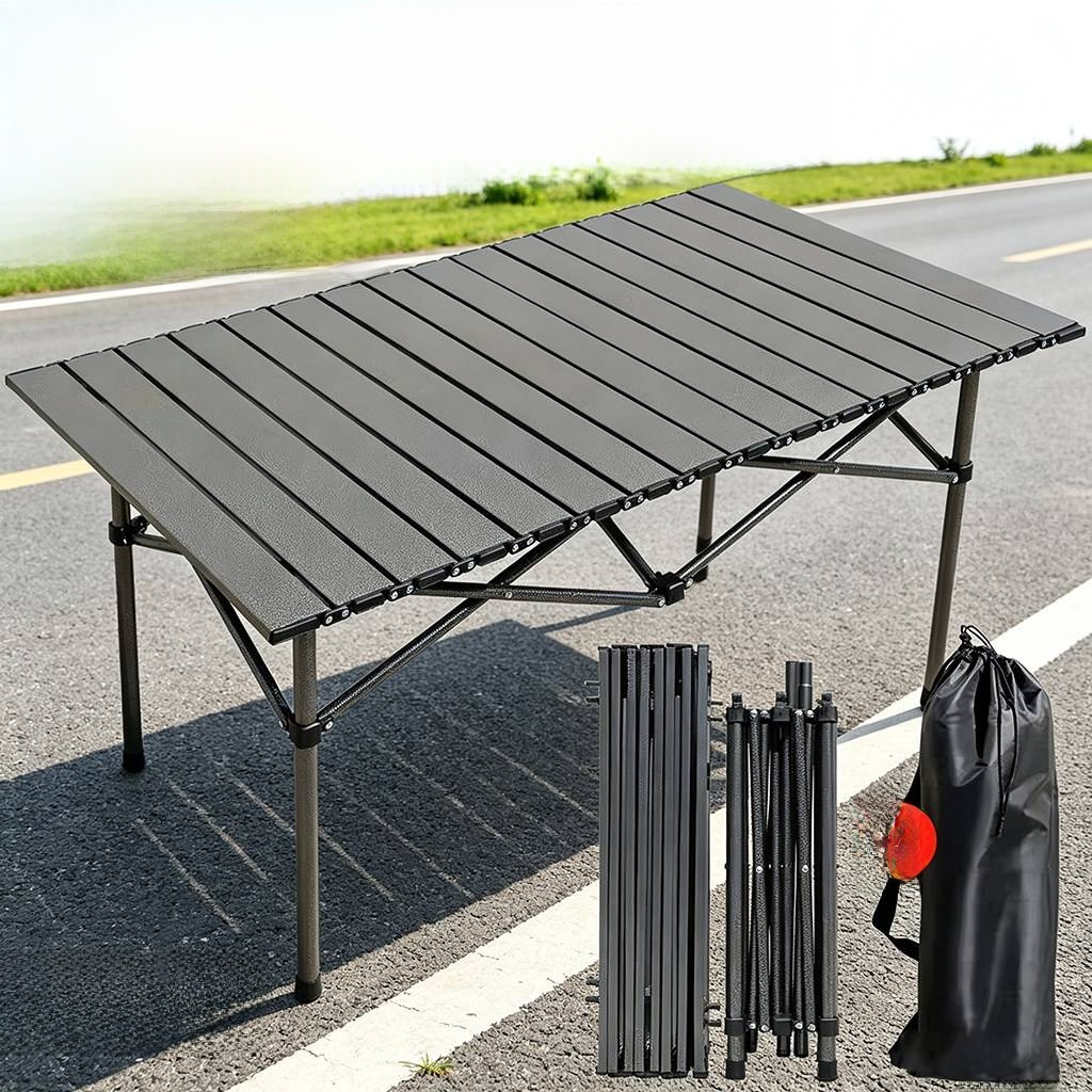 طاولة نزهة محمولة للتخييم في ا - مراجعة Camping Cooking Table وسعره